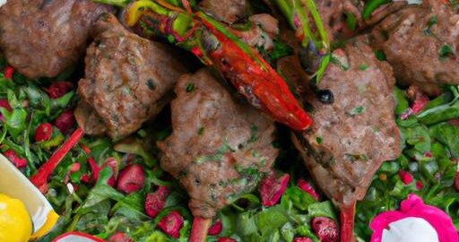 Jehněčí kebab s pistáciemi