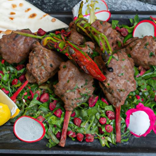 Jehněčí kebab s pistáciemi