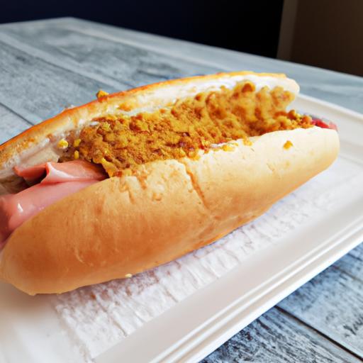 Pečený kuřecí hot dog