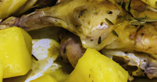 Kuře s bylinkovým máslem a bramborami