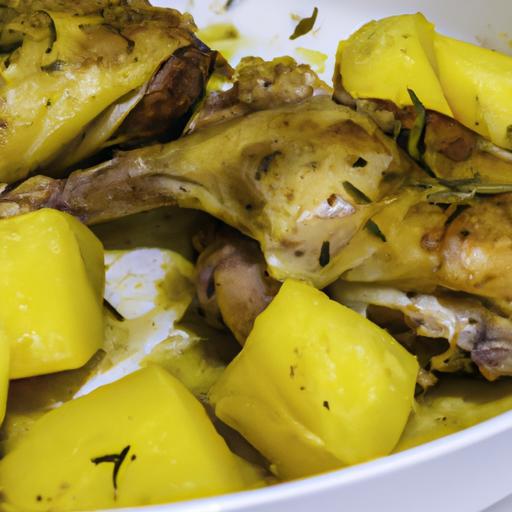 Kuře s bylinkovým máslem a bramborami