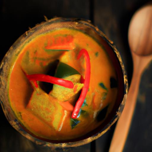 Zeleninová kari polévka s kokosem