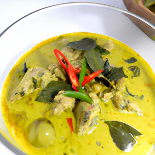 Zelený kari kuře s kokosovým mlékem