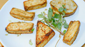 Veganské zapečené lusky s tofu