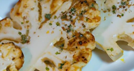 Květákové steaky s česnekovou marinádou