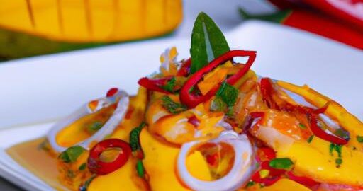 Krevety s mangem a chilli