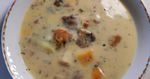 Pečená bramborová polévka s uzeným tofu