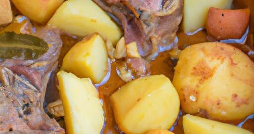 Marocký zapečený jehněčí s brambory