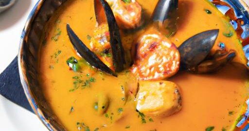 Cazuela de mariscos ajiaco