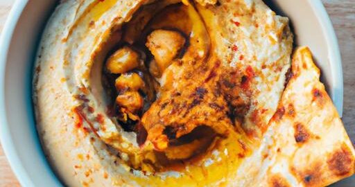 Hummus s pečenou baklažánovou kašičkou