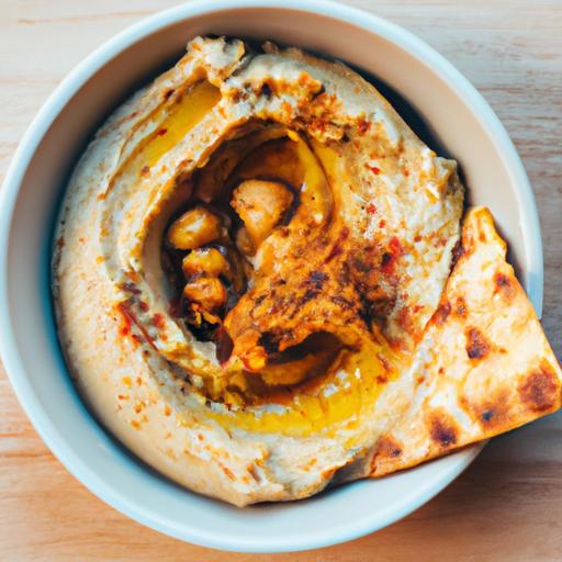 Hummus s pečenou baklažánovou kašičkou