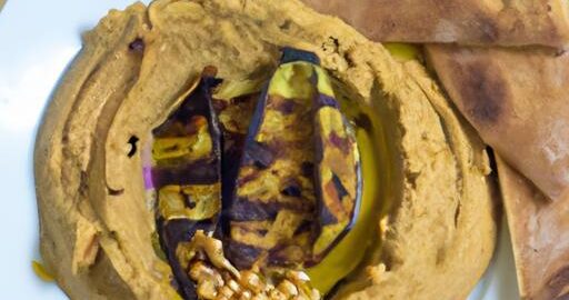 Hummus s grilovanou aubergínou