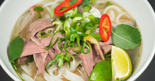 Pho soup s hovězím masem