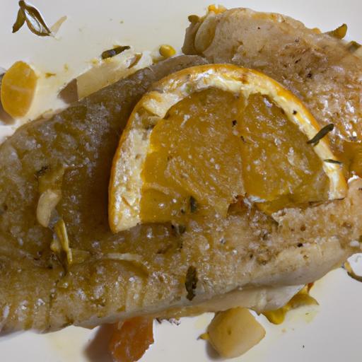 Bílá ryba s citrusy