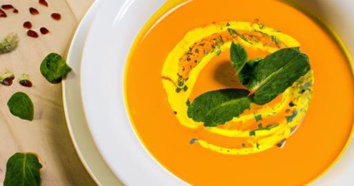 Dýňová polévka s mátou