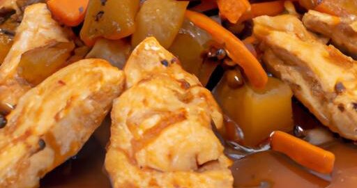 Kuřecí sauté s karamelem