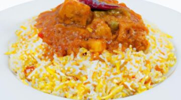 Indická rýže s kari masem