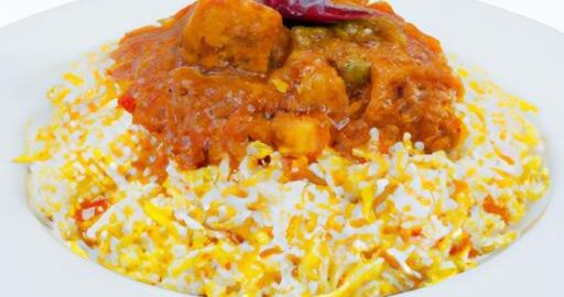 Indická rýže s kari masem