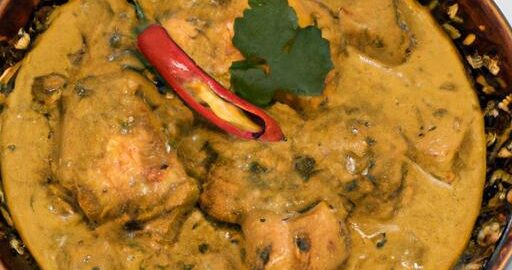 Indická kuřecí korma s mandlovou omáčkou