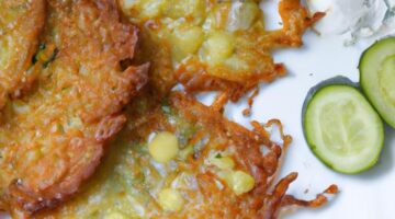 Bramboráky s kyselým okurkem