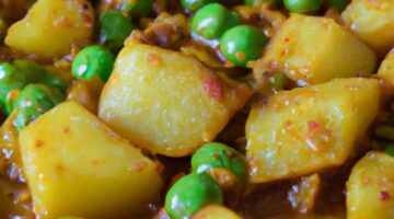 Pikantní bramborový karí s hráškem