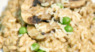 Risotto se žampiony a hráškem