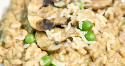 Risotto se žampiony a hráškem