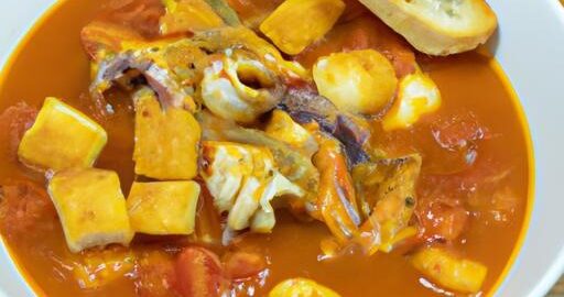 Bouillabaisse s restovanou bagetou