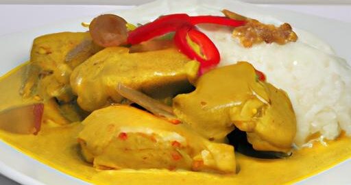 Indonéský kuřecí curry s rýží