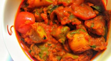 Rajčatový chutný vegetariánský curry