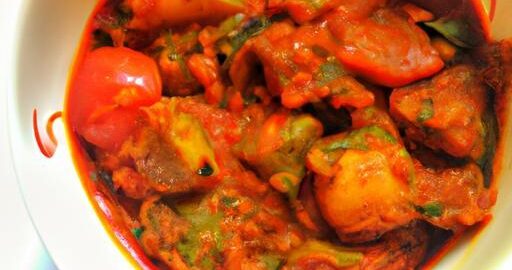 Rajčatový chutný vegetariánský curry