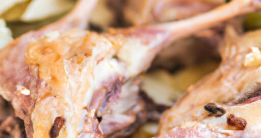 Králík pečený s česnekovou omáčkou