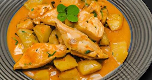 Brazílie kuřecí kari s kokosem