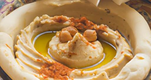 Arabský hummus s pečivem