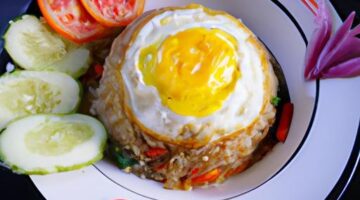 Indonéský nasi goreng s kuřecímfiletem