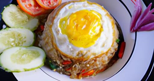 Indonéský nasi goreng s kuřecímfiletem