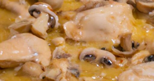 Kuřecí fricasée s hříbky