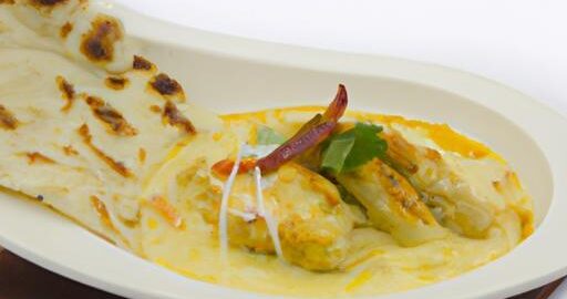 Naan s kuřecím kormou