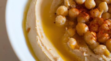 Hummus s olivovým olejem a cizrnou