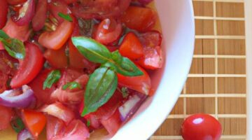 Rajčatový mátový chutný salát