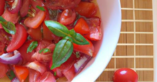 Rajčatový mátový chutný salát