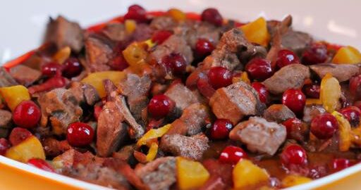 Telecí ragú s brusinkami