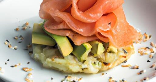 Rýžové placky s lososem a avokádem