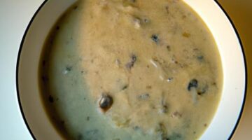 Smetanová žampionová polévka s česnekem