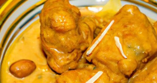 Korma z kuřecího masa s mandlovou omáčkou