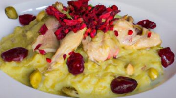 Kuřecí rizoto s třešněmi a pistáciemi