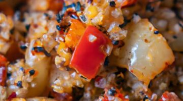 Quinoa s pečenou zeleninou a fazolemi