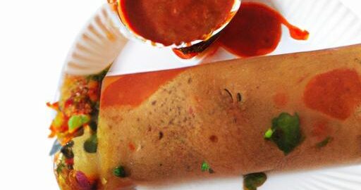 Masala Dosa se zeleninovou náplní