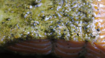 Grilovaný losos s bylinkovým pestem