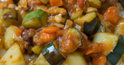 Ratatouille s vlašskými ořechy a parmazánem